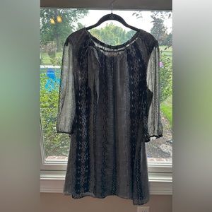 MOTTO Snakeskin Animal Print Chiffon Dress,‎ Size L Large, QVC